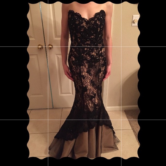 Black lace Mia Bella gown - Picture 8 of 8